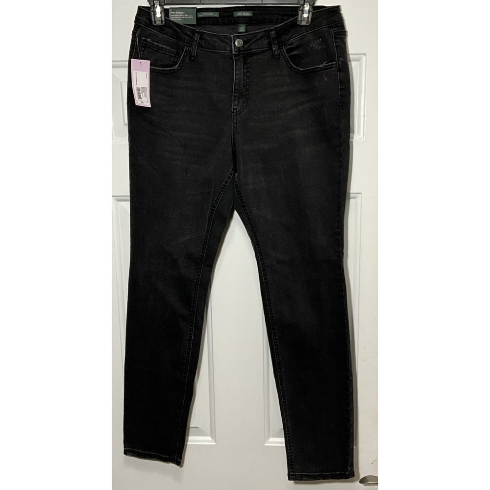 Wild Fable Dark Wash Mid Rise Curvy Skinny High Stretch Denim Jeans Women's 14